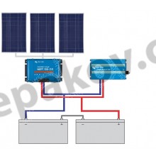 780Wp off-grid solar pv system for 12Vdc and 230Vac